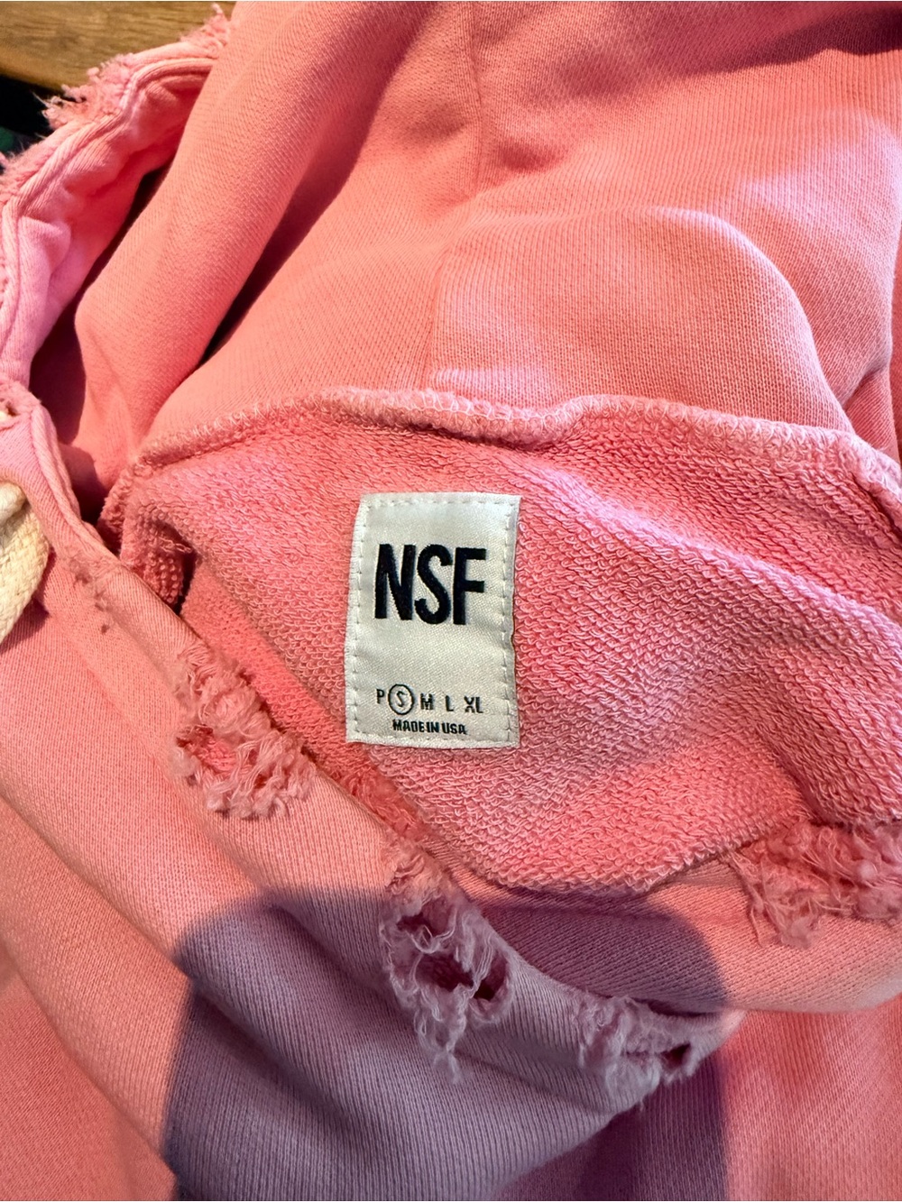NSF Bubblegum Pink Distressed Pullover Hoodie-s